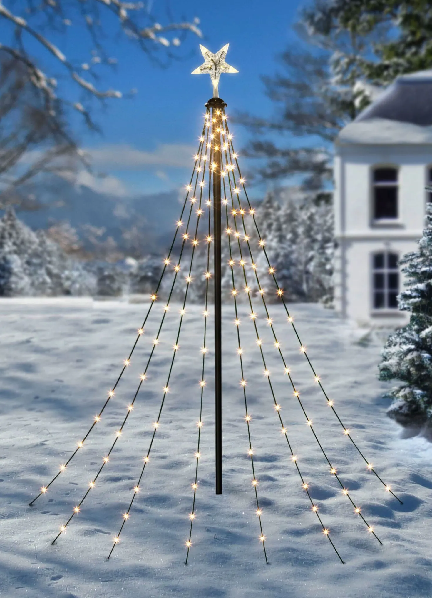 Weihnachtsbeleuchtung mit 200 LEDs