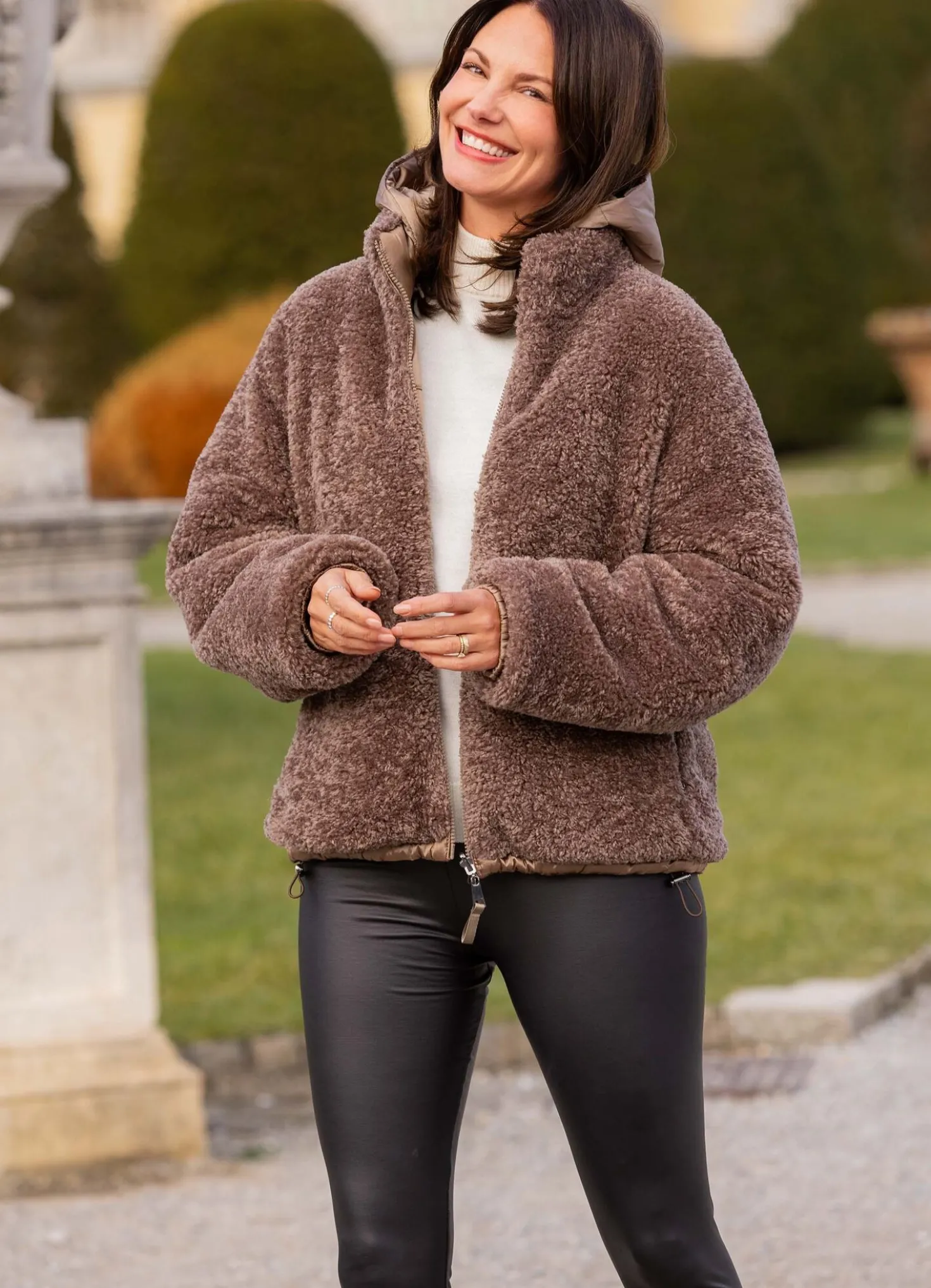 Wende-Kurzjacke mit 2-Wege-Reißverschluss