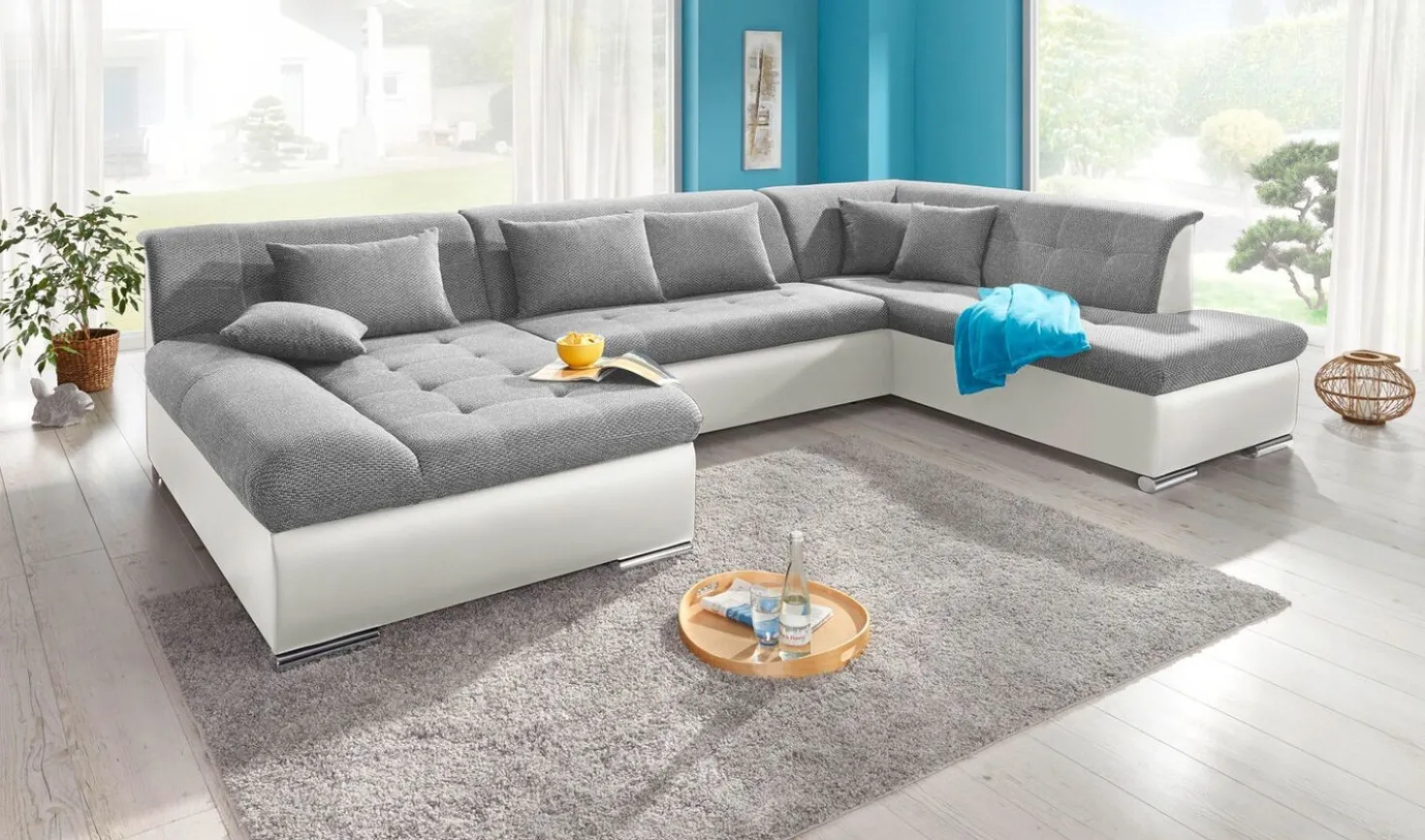 Wohnlandschaft mit Bettfunktion