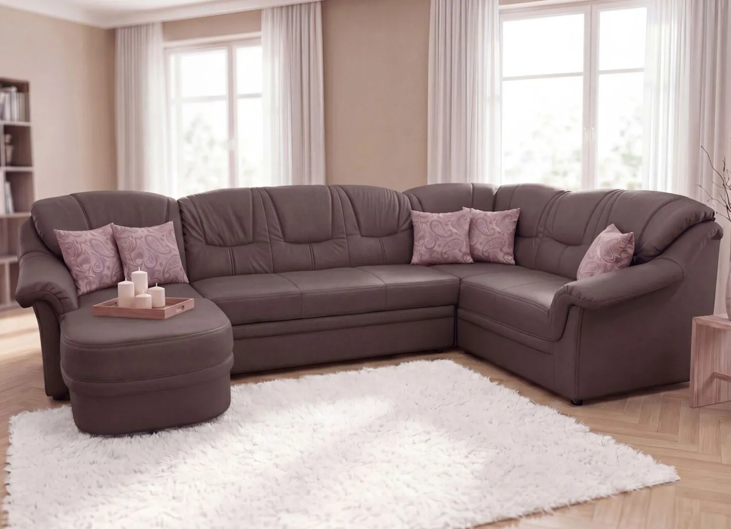 Wohnlandschaft mit Bettfunktion