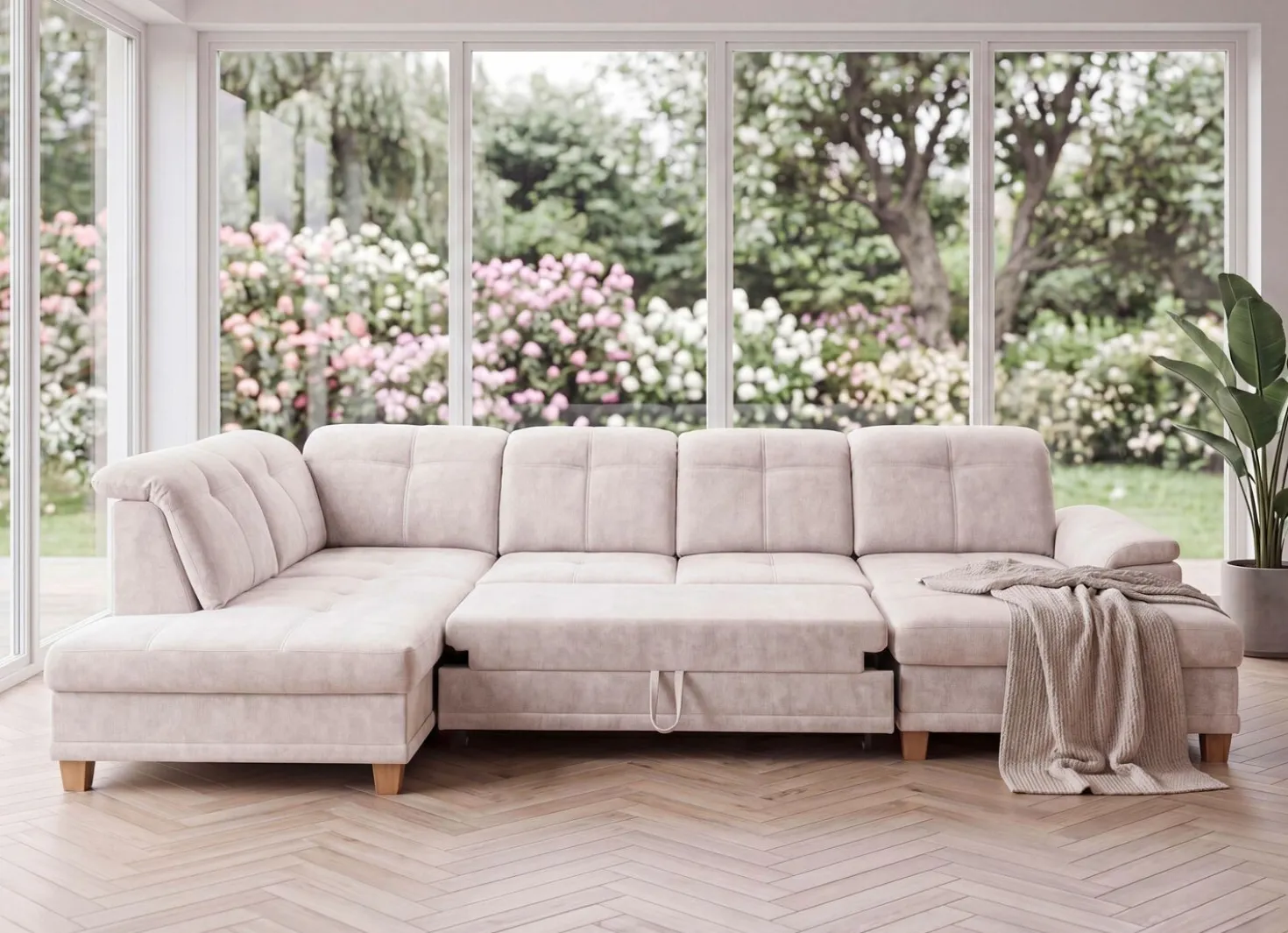 Wohnlandschaft mit Funktion und Bettkasten