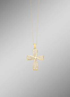 Wundervoller Kreuz-Anhänger mit Zirkonia