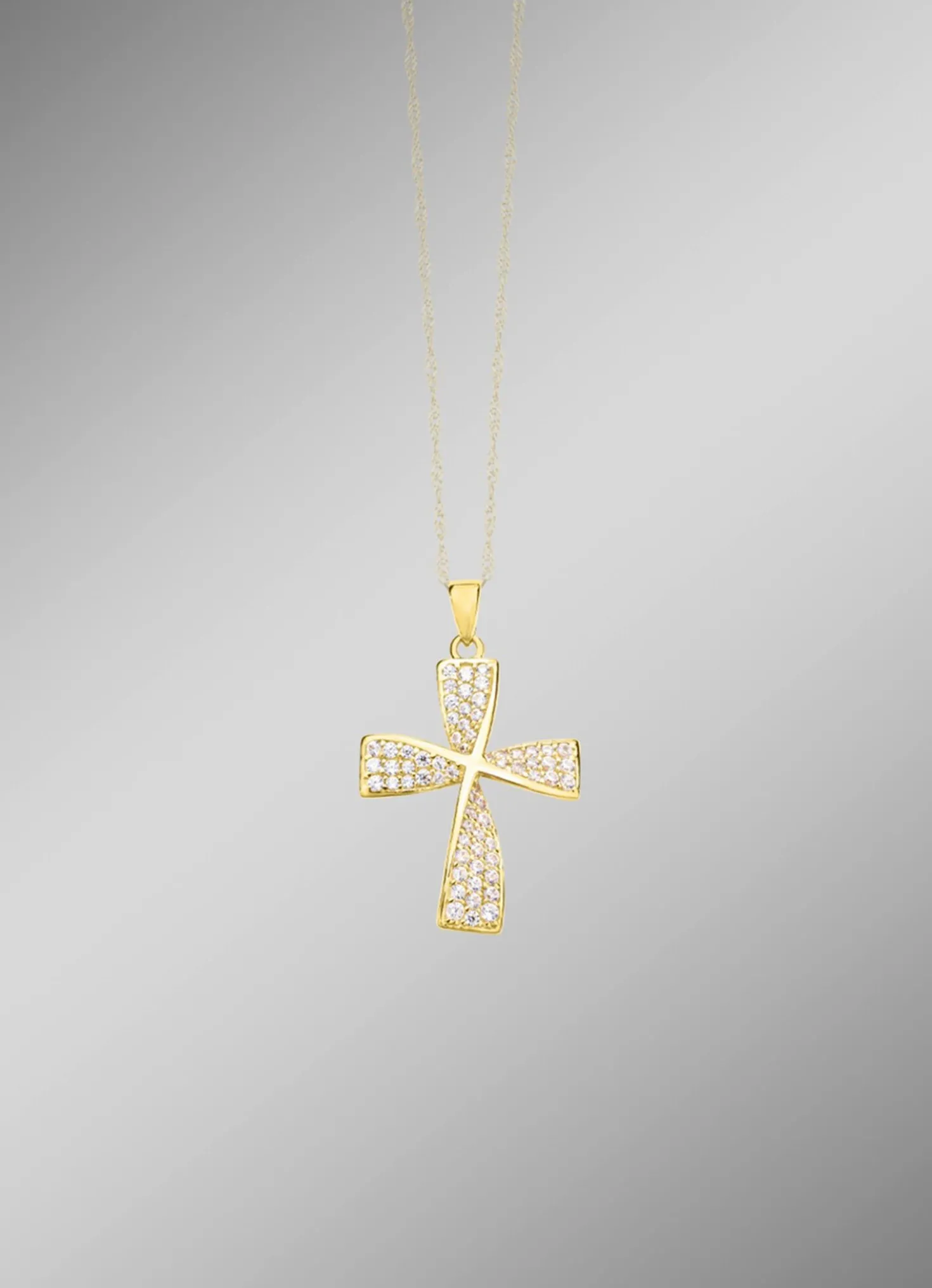 Wundervoller Kreuz-Anhänger mit Zirkonia