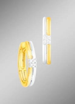 Zeitlose Creolen in Bicolor mit Brillanten