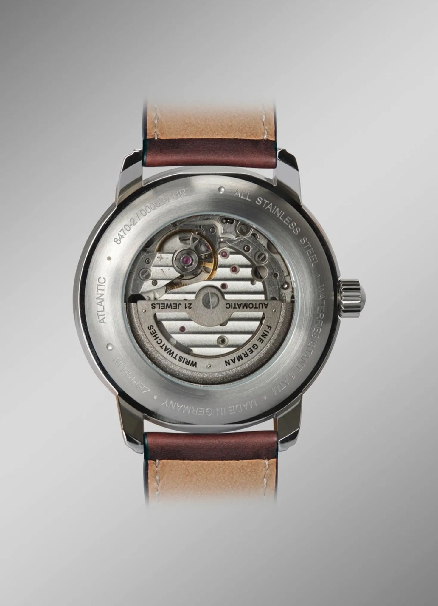 Zeppelin-Automatik-Herrenuhr mit Lederband