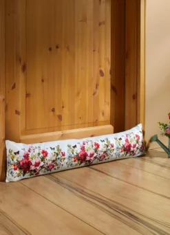 Zugluftrolle mit Blumen-Motiv