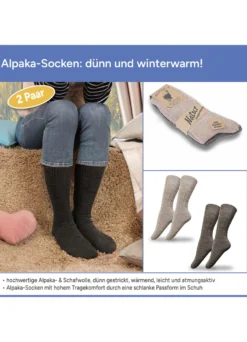 Zweierpack Alpaka-Socken