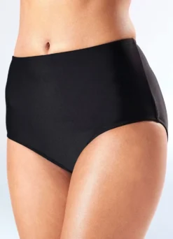 Zweierpack Bikinihosen, in höher geschnittener Form, mit formendem Vorderfutter
